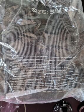 Seamless Ribbed Bralette - Gray